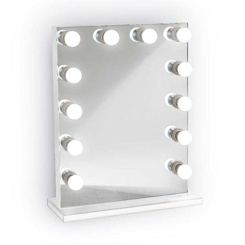 Rowena Wood Flat Mirror, 31" x 25", White