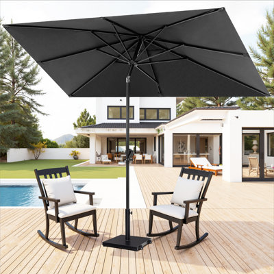 60'' X 106'' Rectangular Market Umbrella With Weighted Base