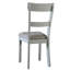 Chaises d'appoint à dossier deux tons gris et gris perle