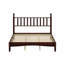 Cadre de lit moderne pour chambre à coucher, chambre d'amis, lit plateforme de style rétro avec support en lattes de bois