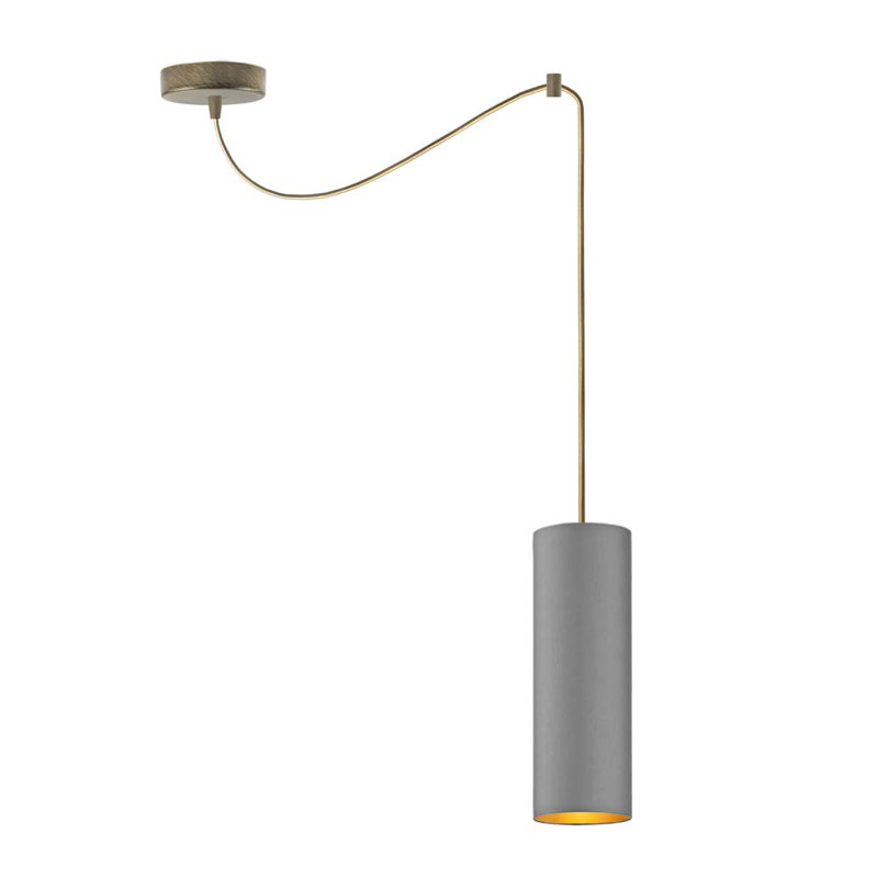 1 - Light Single Pendant, Grey, Gold