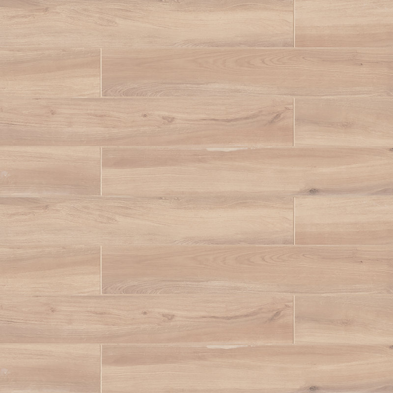 Refined 6" x 36" Porcelain Wood Look Floor Use Tile, Honey