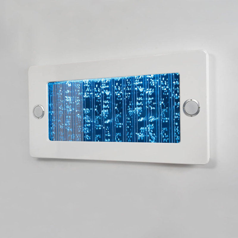 Panneau de rideau d'eau Bubble Wall - rectangulaire avec 8 lumières changeantes de couleur, son 3D à double fréquence, idéal pour les salles sensorielles, les écoles, les garderies et les maisons