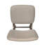 De 2 chaises modernes de style Mid-Century - Assise et dossier en tissu beige sur bois d'hévéa avec des pieds fuselés élégants et une construction robuste