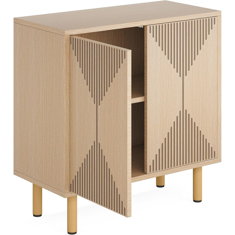 Buffet, l 59,06 po x P 13,77 po x H 31,49 po, Noyer / doré