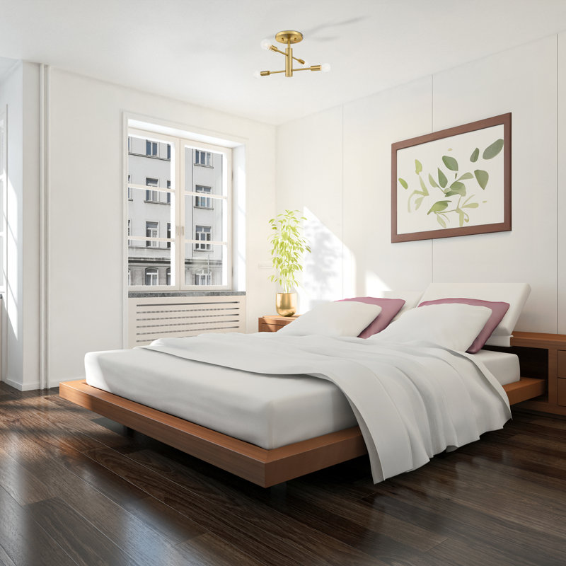 Khyara Semi Flush Mount, Brushed Gold