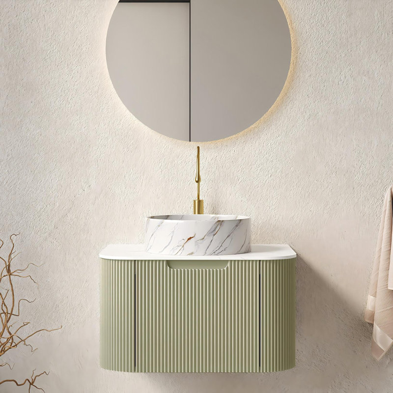 Ensemble de meuble-lavabo mural 24 po Echoe, Vert clair, 24.02"