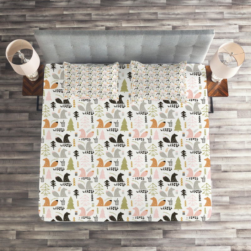 Coverlet, Yellow Floral, King Bedspread + 2 Shams