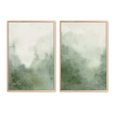 Muted Forest Shadows Set of 2 Rolled Prints, 10" x 8"