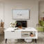 Coffee Table With Storage,Rectangular Wooden Coffee Table With Sliding Door And Solid Wood Legs-1297770838