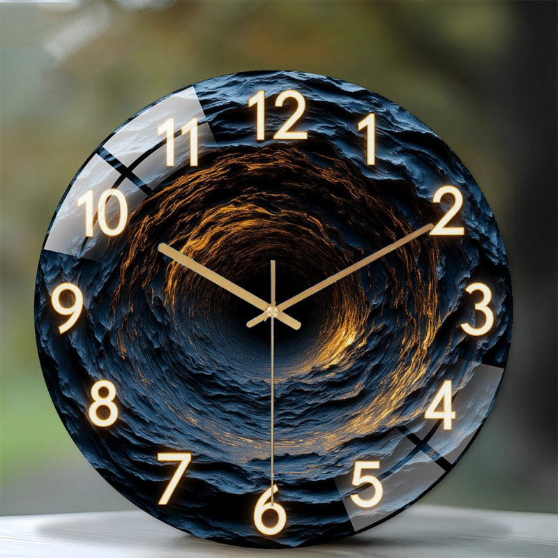 Horloge murale unique en son genre à conception artistique - horloge murale moderne en verre 12 po