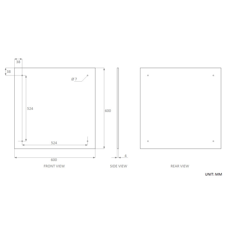 Abiyah Flat Wall Mirror