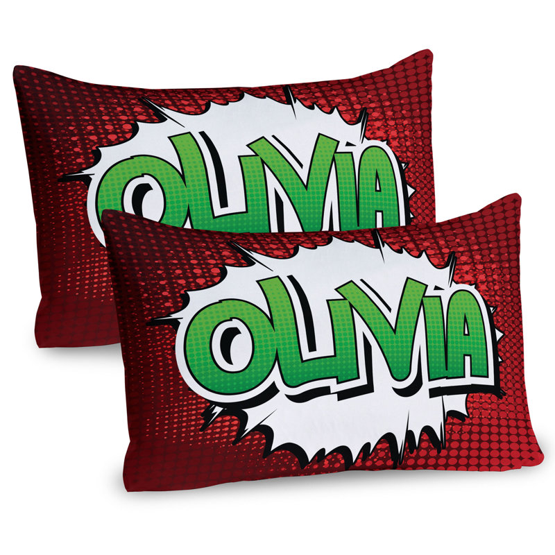 Ensemble de 2 taies décoratives pour femme Ambesonne Olivia Ruby - vert et blanc, H 20 po x l 30 po