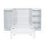 Lit escamotable simple avec tablettes de chevet et garde-robe