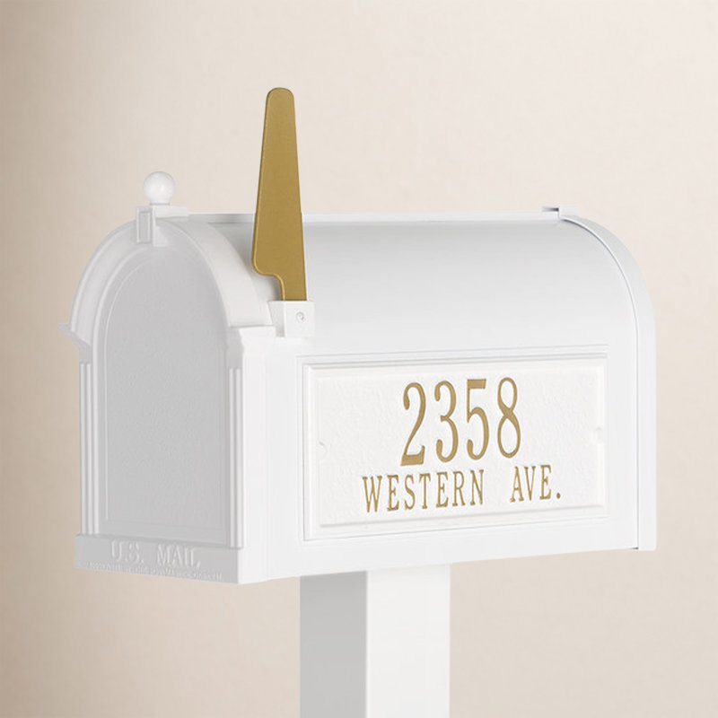 Premium Package Post Mounted Mailbox, Yes, White
