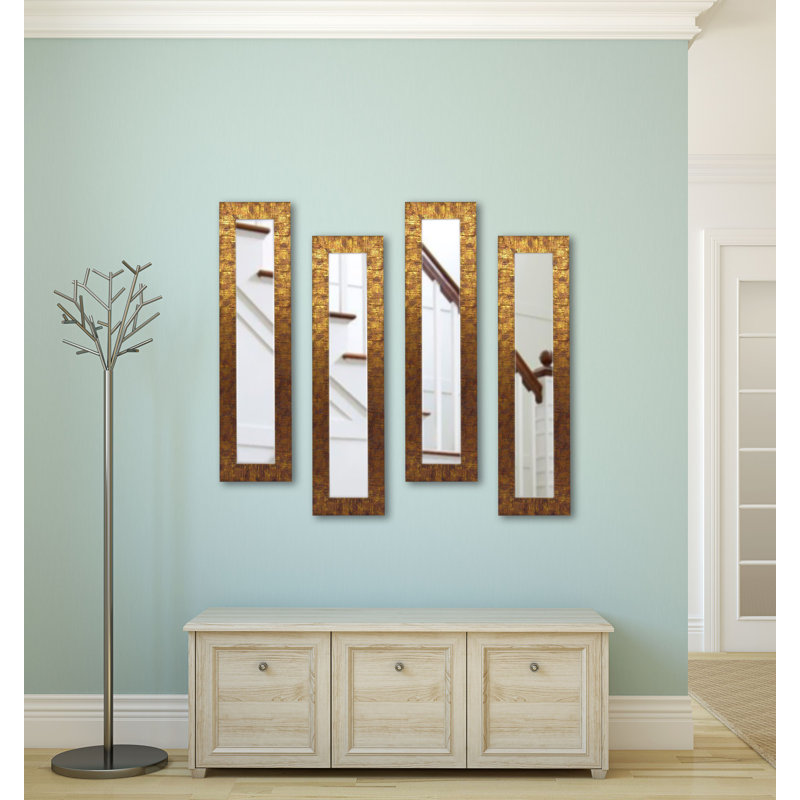 Ensemble de miroirs 4 pièces, H 9,5 po x l 30,5 po