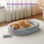 Lit orthopédique pour chien avec mousse à mémoire de forme et canapé avec traversin, housse lavable à la machine, lit pour chien confortable-1184581435-1184581436