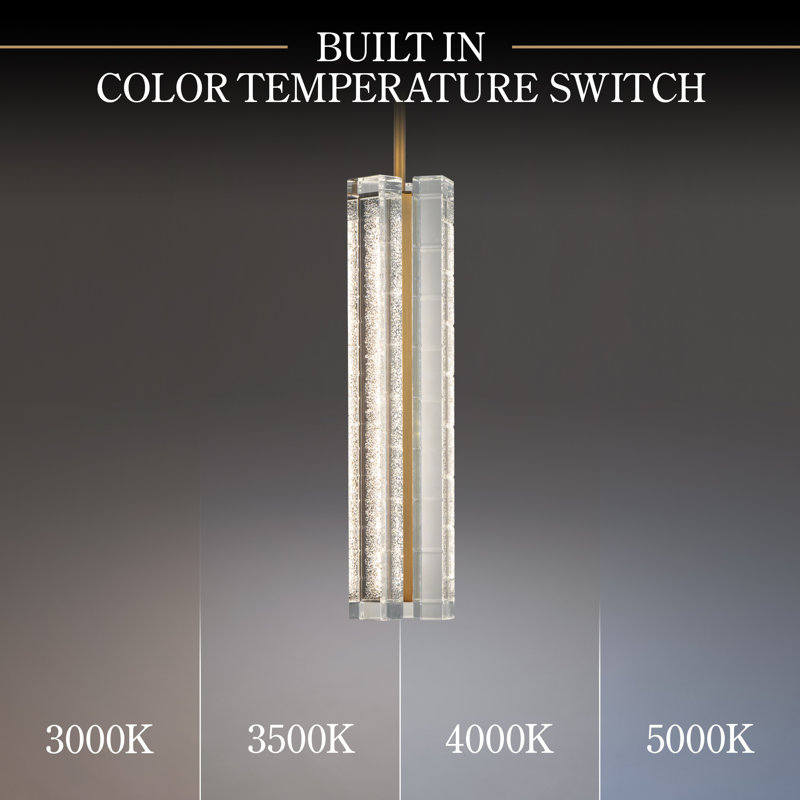 Abode 1 - Light LED Pendant, Aged Brass