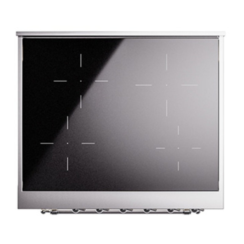 ILVE Nostalgie II 30 in Induction Range, Antique White/Chrome