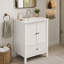 Ensemble de meuble-lavabo 24 po avec lavabo, armoire de rangement pour salle de bain avec portes et tiroirs, meuble-lavabo moderne avec surface peinte