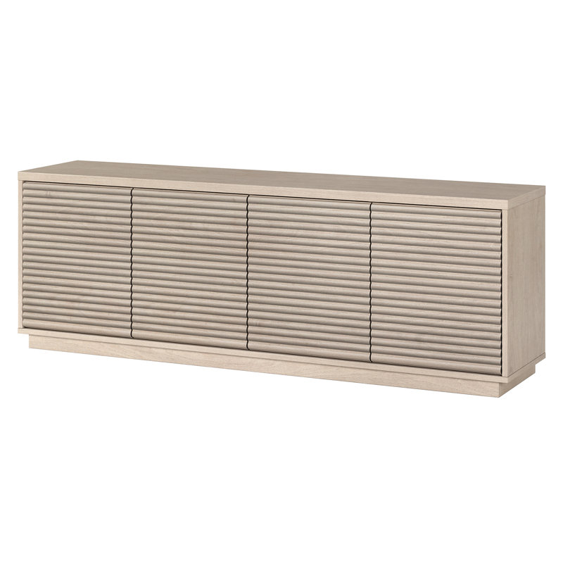 Meuble télé rectangulaire pour téléviseur de 78 po ou moins Kicki, Bois blanc