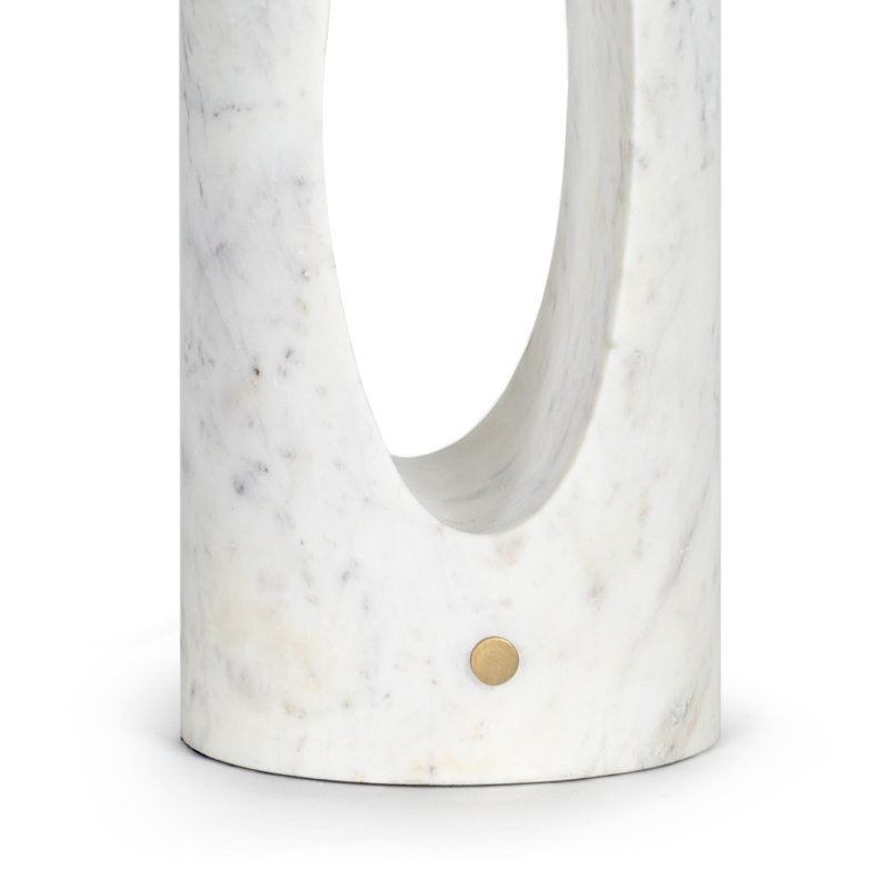 Portia Marble Table Lamp, White