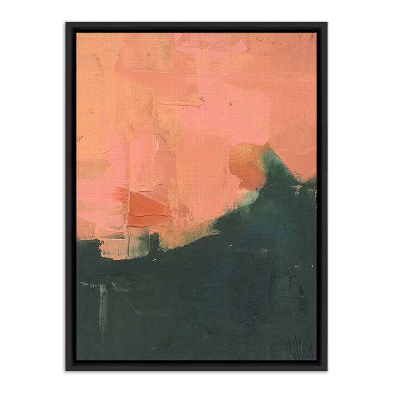 An Invitation Painting by Jill Elliott, Black Floater Framed Canvas, 32" H x 24" W, Black