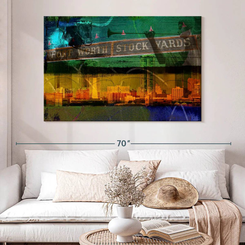 Kavia Ft. Worth Collage, 34" H x 51" W