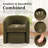 28" Wide Modern Soft Upholstered Accent Barrel Chair With Storable Ottoman-1630328040