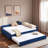 Upholstered Daybed With Trundle And Usb-1576812897