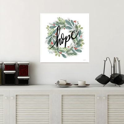 Holiday Hope Wreath Contemporary Ivy Winter Art