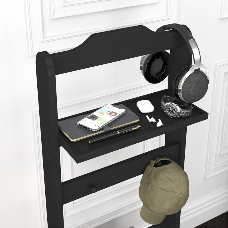 Portant à vêtements Accent, support à vêtements avec organisateur de rangement, Noir