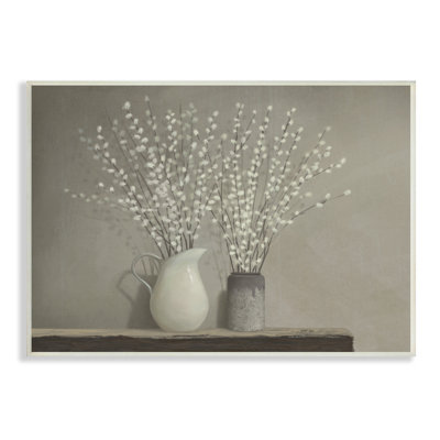 «Beautiful Willow Flower», peinture grise neutre