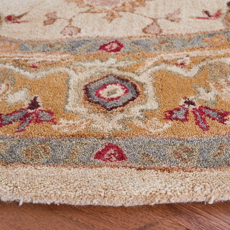 Tapis oriental en laine touffeté à la main, Rond 6 pi