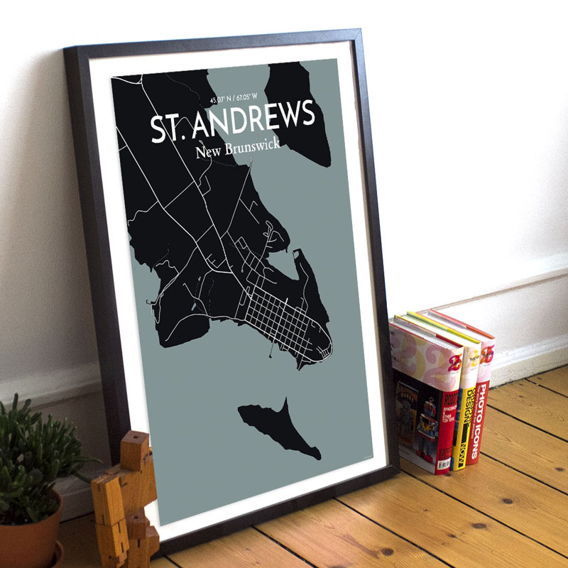 St. Andrews City Map - No Frame Print, 50.8cm H x 40.6cm W x 0.13cm D