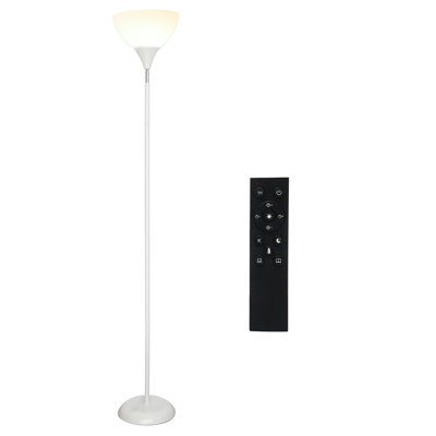 Lampe sur pied pliable et orientable à 90°, luminosité et température de couleur réglables à distance, blanc