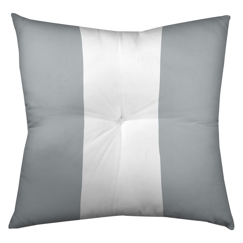  Coussin de sol touffeté, 26 po x 26 po, Argent/blanc
