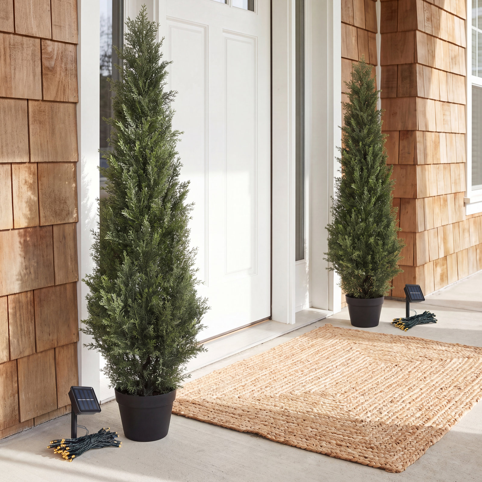 Adcock 60" Cedar Topiary in Pot, 48" H x 46" W x 46" D, 2