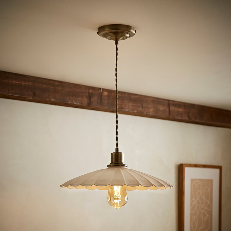 Alasia 1 - Light Satin Pendant, No, Cream