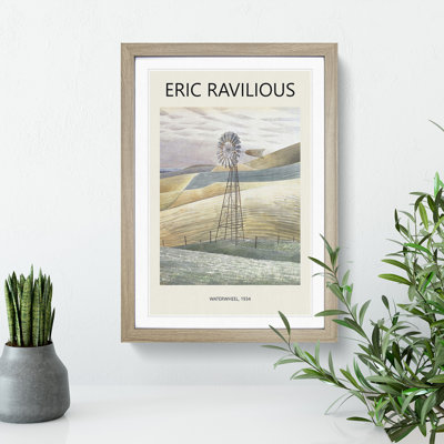 Furlongs Waterwheel by Eric Ravilious - Single Picture Frame Print
