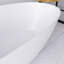 65 po X 29 po Baignoire de trempage autoportante en résine à surface solide en blanc mat
