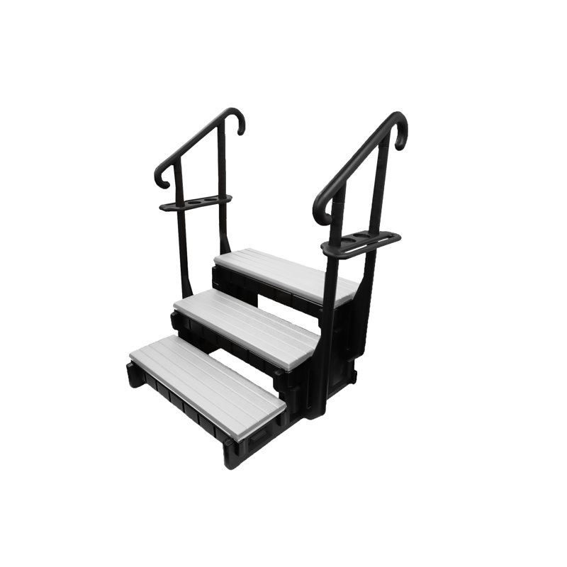 Signature Confer Plastics 38'' D Slip Resistant Hot Tub Step, Gray