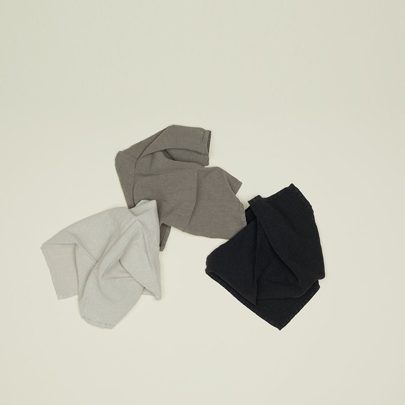 Simple Linen Napkin - Set Of 4, Gray