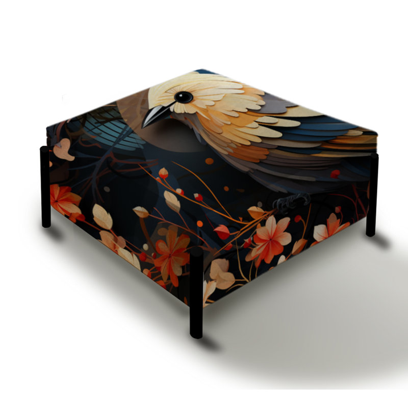 Grand repose-pieds carré Tropical