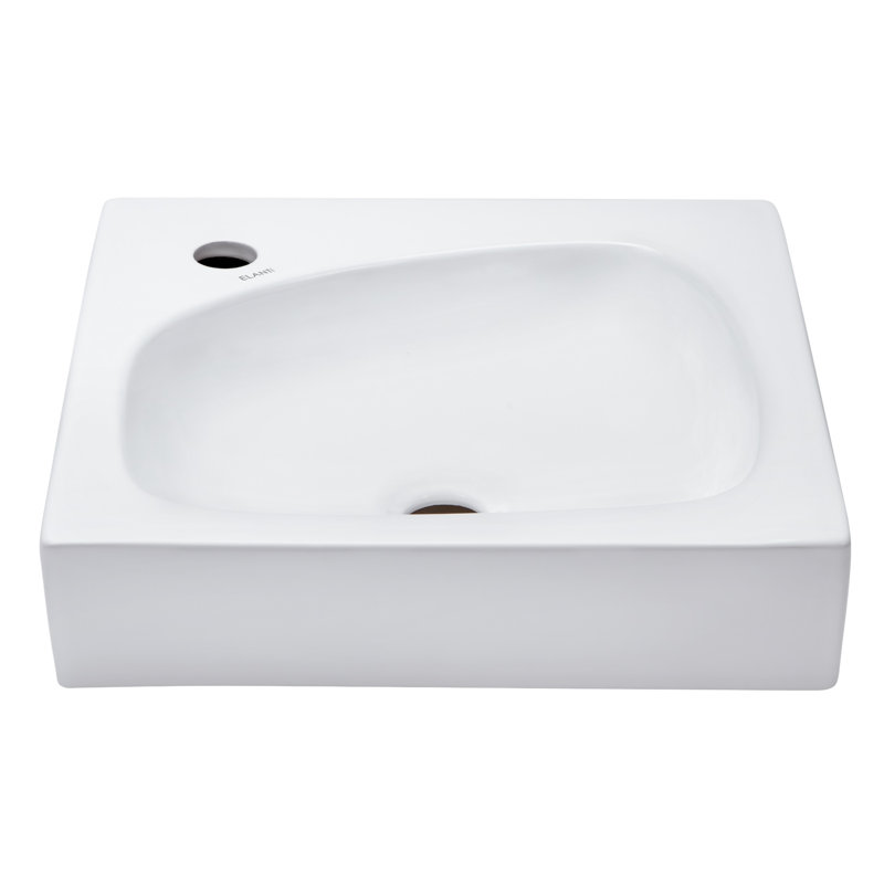 Lavabo de salle de bain carré en céramique pour bateau