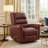Demy Swivel Glider Manual Reclining Chair, Red Faux Leather Cushions-119043983
