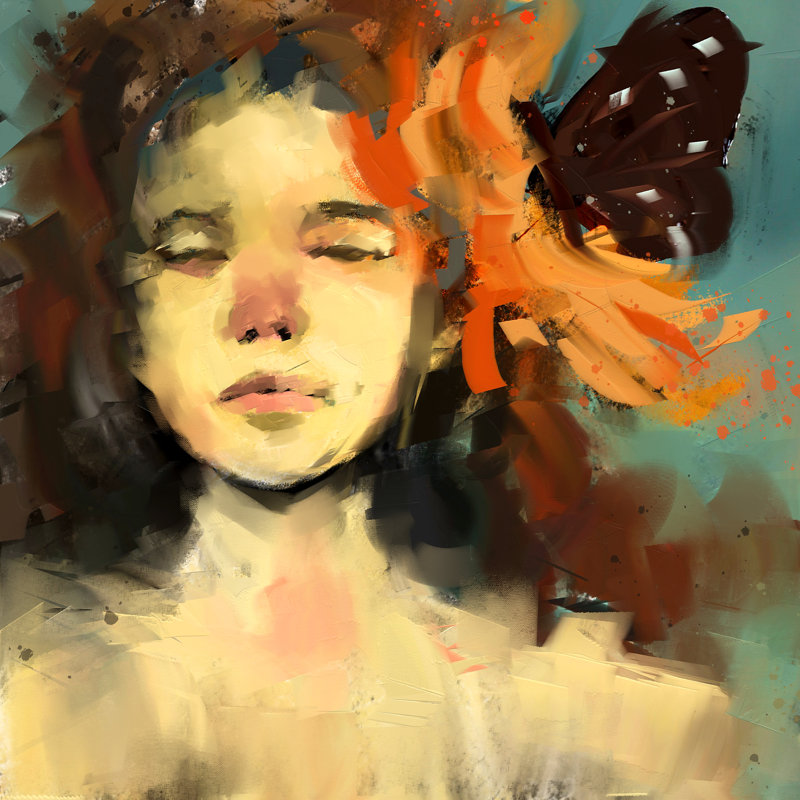 Digital Palette Knife Painting - Wrapped Canvas Print, 30cm H x 30cm W x 3.8cm D