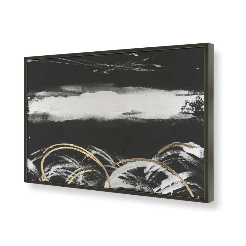 «Ripple Trace I» par Melissa Wang, reproduction d'art, Impression sur cadre ouvert sans papier mat, Noir, H 36 po x l 48 po