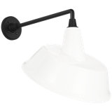 Thomas O'Brien, "Academy 17.5" Mack Barn Light in Matte Black with 16" Tilted Bowers Shade