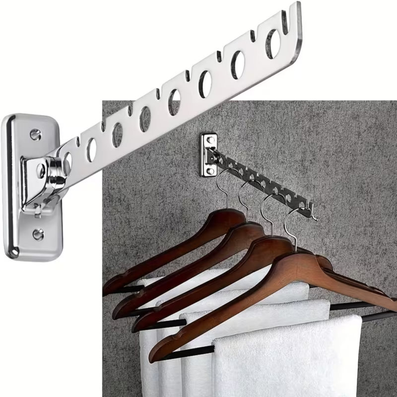 Frisina 32cm Wall Mounted Clothes Rack, Silver